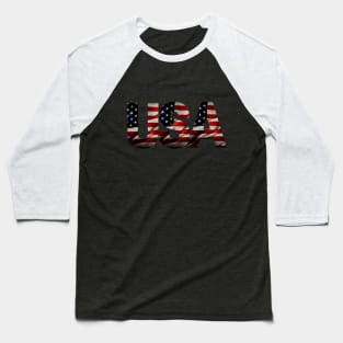 letter version of the usa flag Baseball T-Shirt